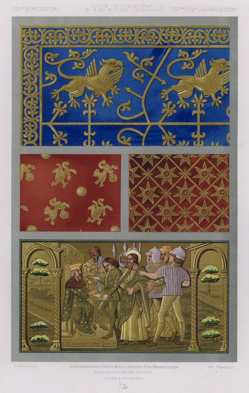 The Ornament Of Fabrics: VIIIth XIIIth Century, du VIIIe au XIIIe Siecle, VIIItes XIIItes Jahrhunder (farge litho) av French School
