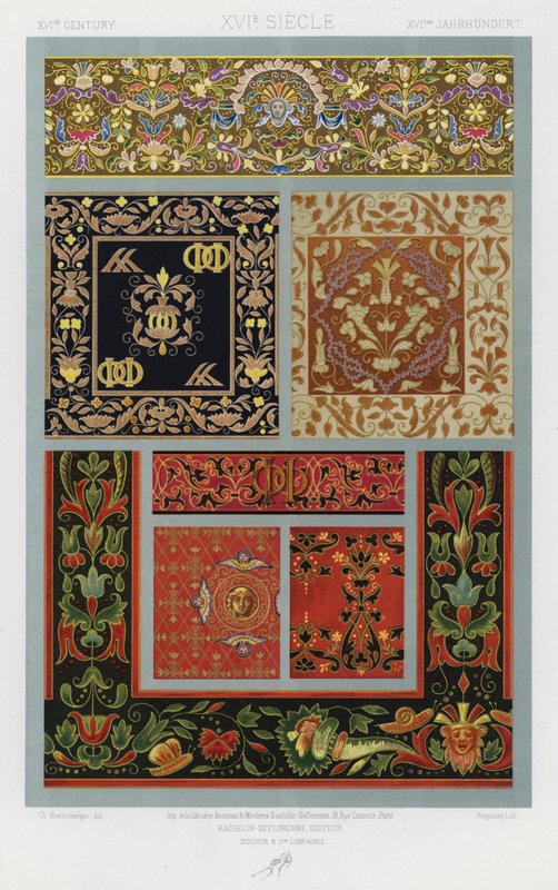 The Ornament Of Stoffer: XVIth Century, XVIe Siecle, XVItes Jahrhundert (farge litho) av French School