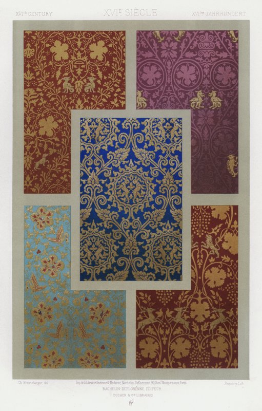 The Ornament Of Stoffer: XVIth Century, XVIe Siecle, XVItes Jahrhundert (farge litho) av French School