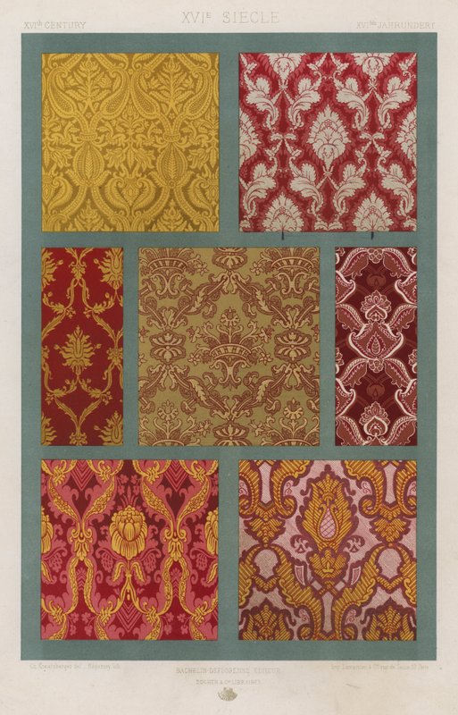 The Ornament Of Stoffer: XVIth Century, XVIe Siecle, XVItes Jahrhundert (farge litho) av French School