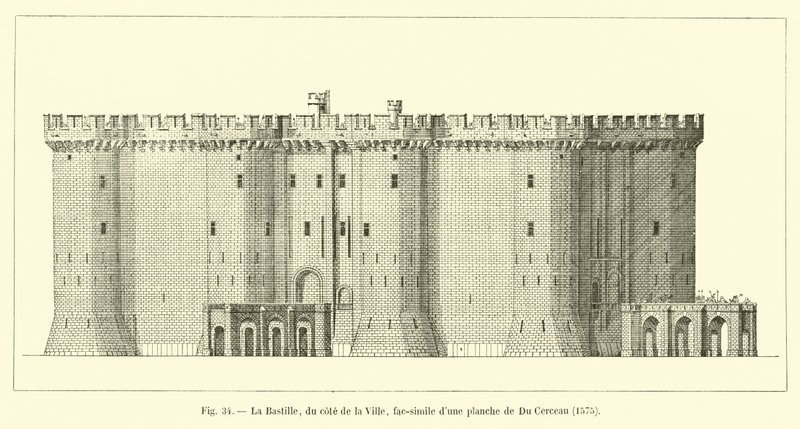 La Bastide, fra byens side, faksimile av en tallerken av Du Cerceau, 1575 av French School