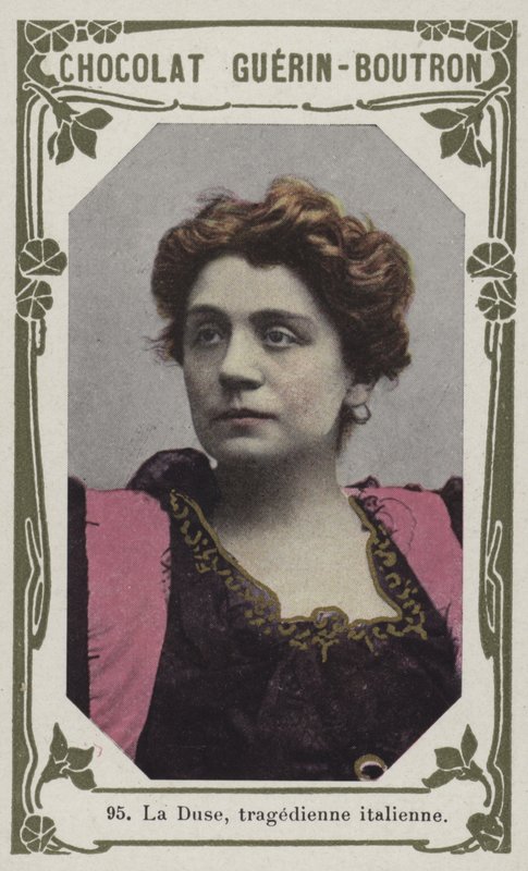 La Duse , italiensk tragedier (farget bilde) av French School