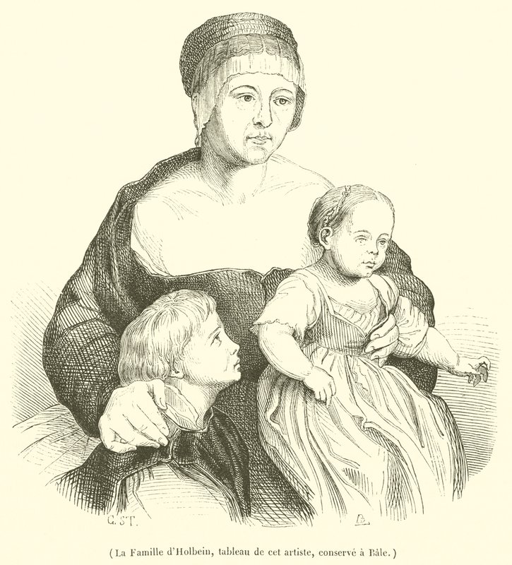 Holbeins familie (gravering) av French School