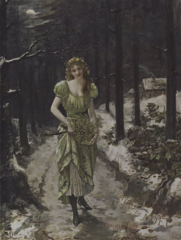 La Fee au Gui (Mistelteinfeen) (farge litho) av French School