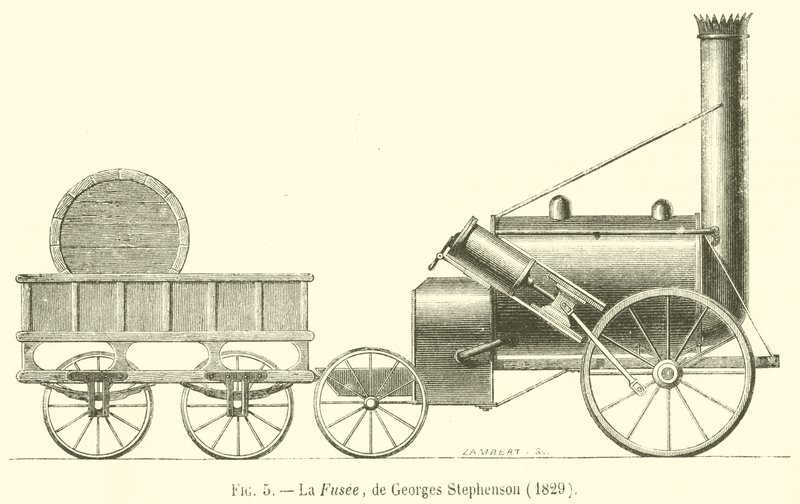The Rocket, av Georges Stephenson av French School