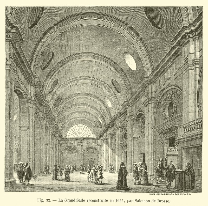 GrandSalle ble gjenoppbygd i 1622 av Salomon de Brosse av French School