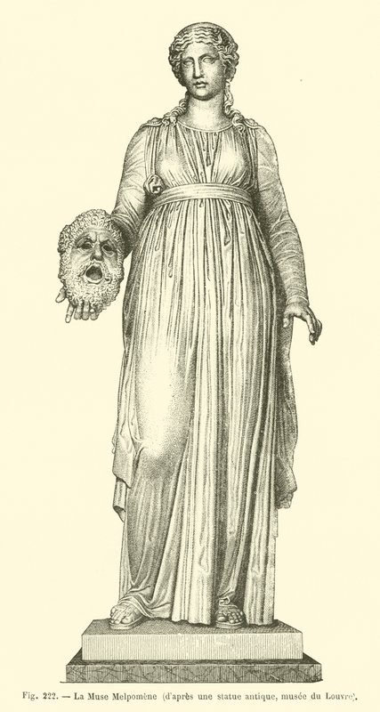 La Muse Melpomene (gravering) av French School