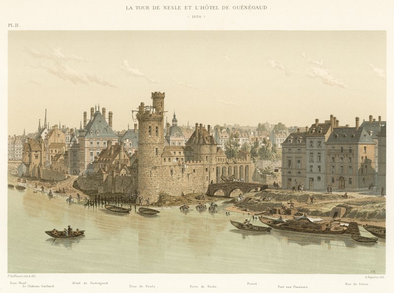 Tour de Nesle og Hotel de Guenegaud, 1650 av French School