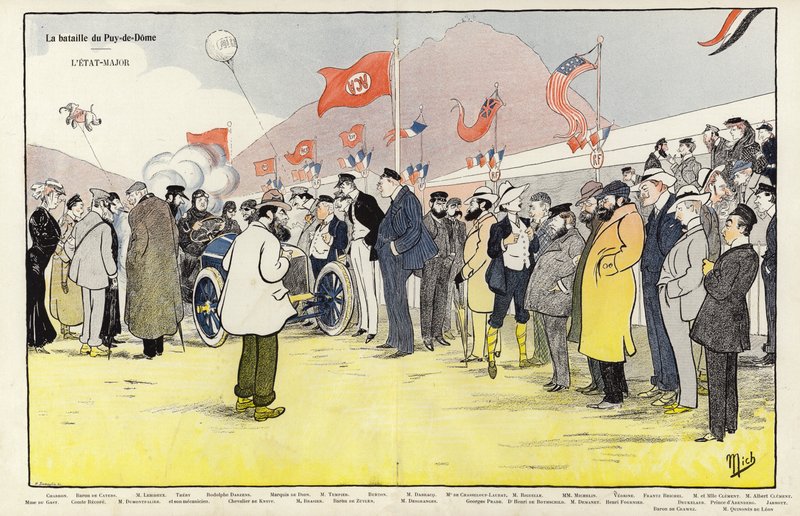 Slaget ved Puy-de-Dome, generalstaben (farge litho) av French School