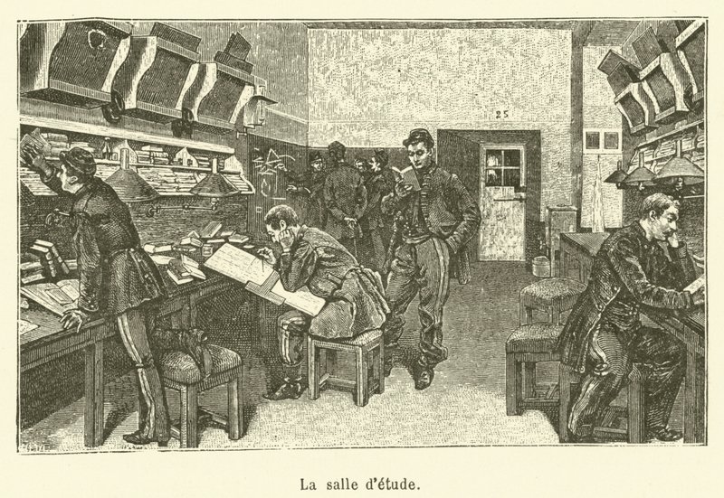 Studierommet (gravering) av French School