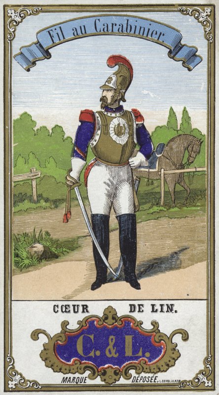 Etikett for Carabiniers tråd av French School