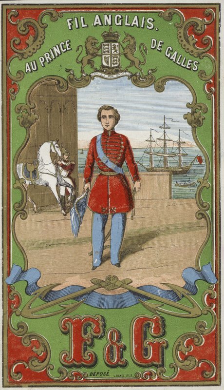 Etikett for engelsk tråd av French School