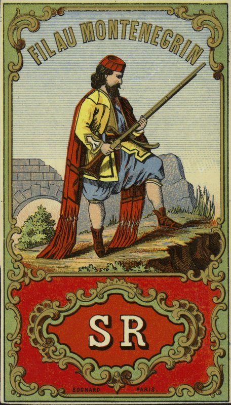 Etikett for montenegrinsk tråd av French School