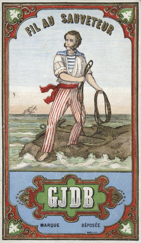 Etikett for Rescuers tråd av French School