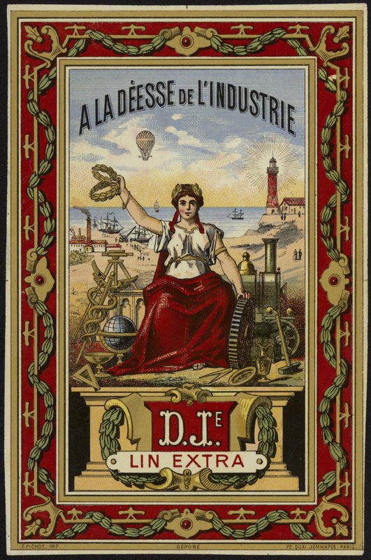 Etikett for Goddess of Industry-tråden av French School