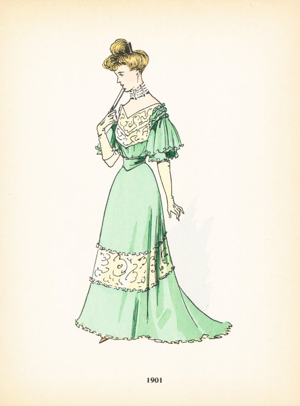 Damemote, 1901 av French School