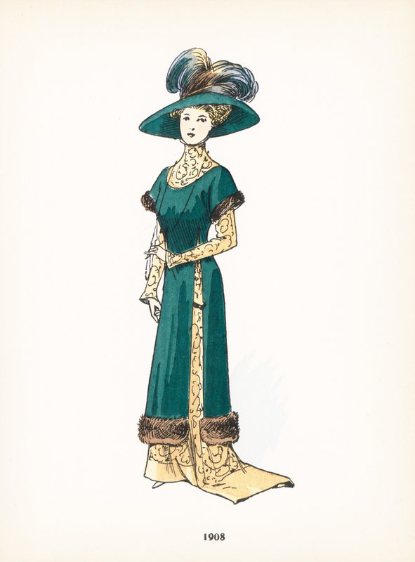 Damemote, 1908 av French School