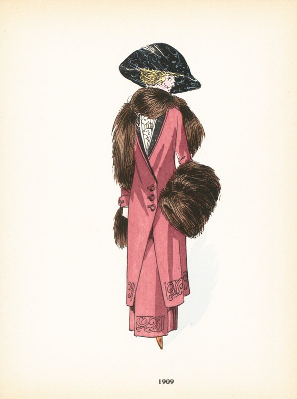Damemote, 1909 av French School