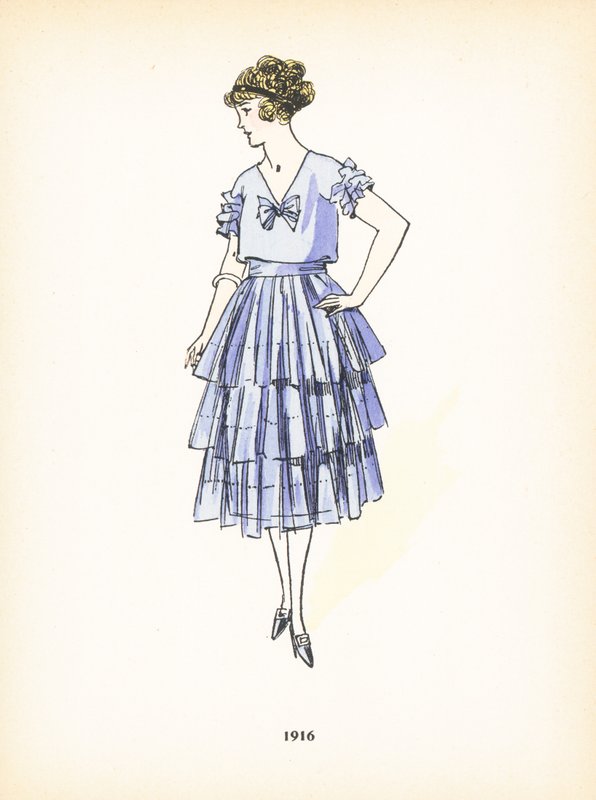 Damemote, 1916 av French School