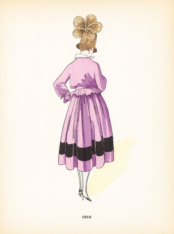 Damemote, 1916 av French School