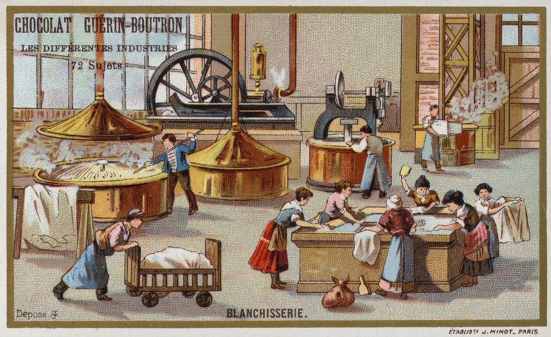 Klesvask (chromolitho) av French School