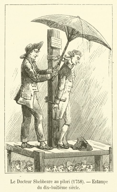 Doctor Shebbeare in the pillory, 1758, Trykk fra det attende århundre av French School