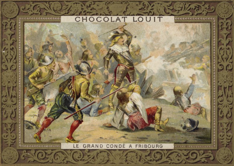 Le Grand Conde i slaget ved Freiburg, 1644 av French School
