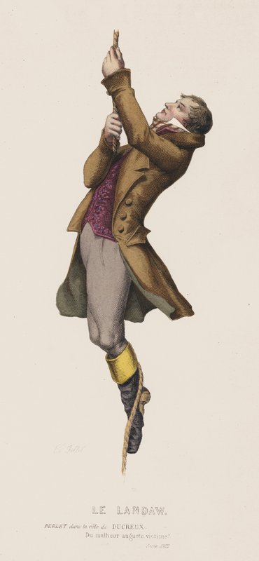 Le Landaw, Scene XVIII (farget gravering) av French School