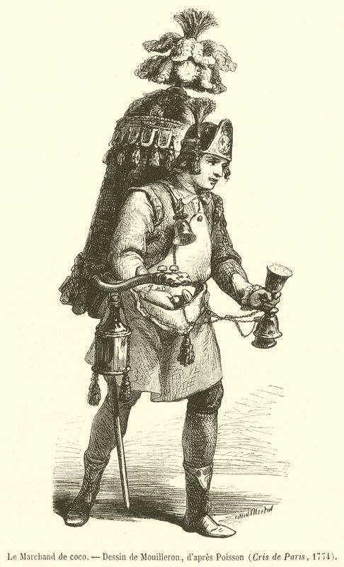 The Coconut Merchant (gravering) av French School