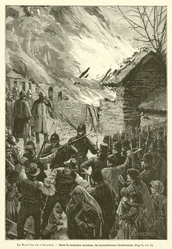 The Martyrdom Of Ireland (gravering) av French School