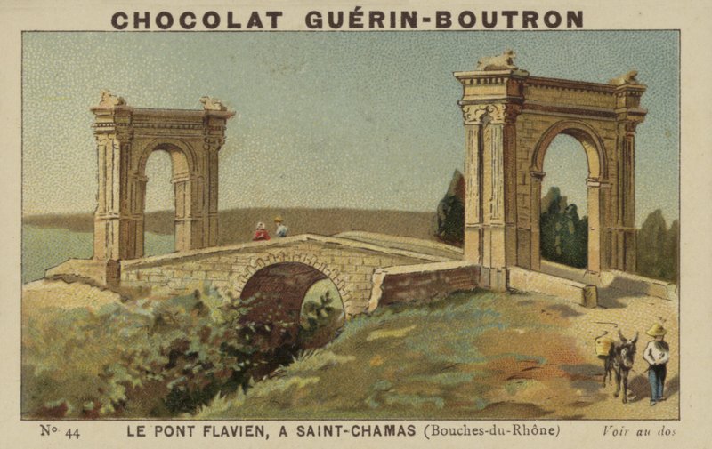 Den flaviske bro, i Saint-Chamas, Bouches-du-Rhone av French School