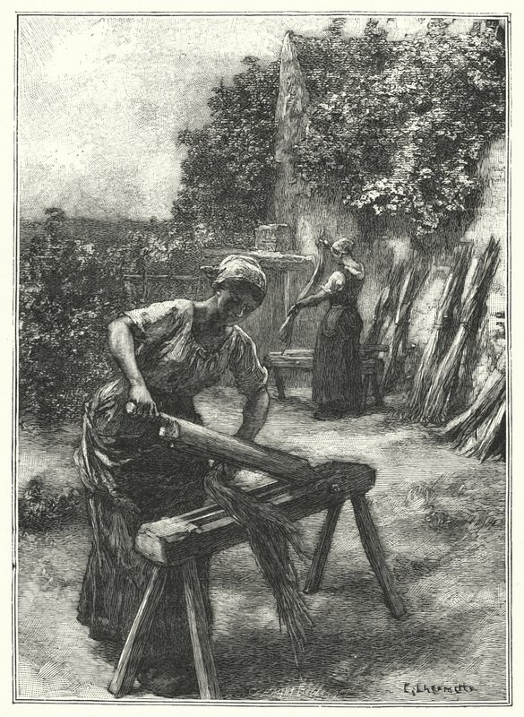 Scutching (gravering) av French School