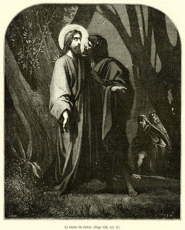 The Kiss of Judas (gravering) av French School