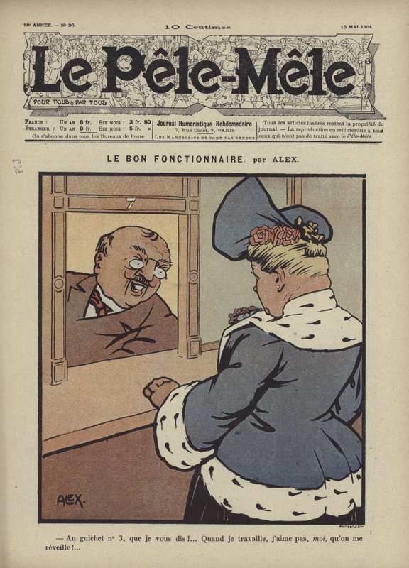 Den gode embetsmann (farge litho) av French School