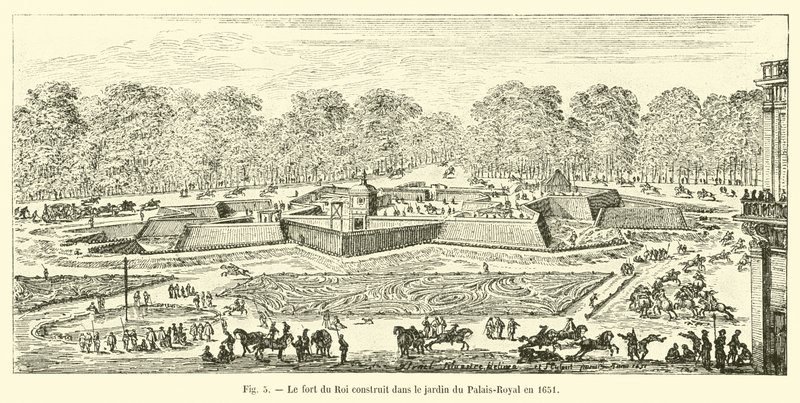 Fort du Roi bygget i hagen til Palais-Royal i 1651 av French School