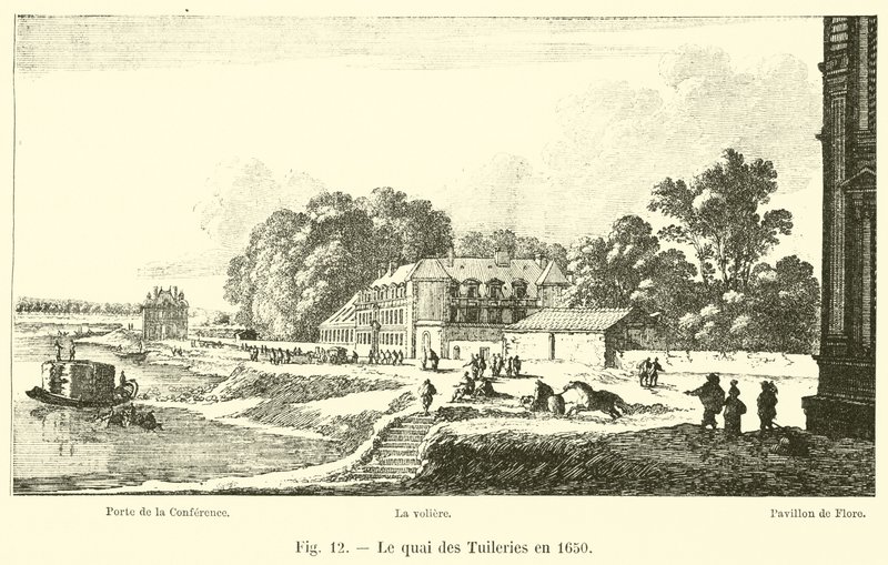 Quai des Tuileries i 1650 av French School