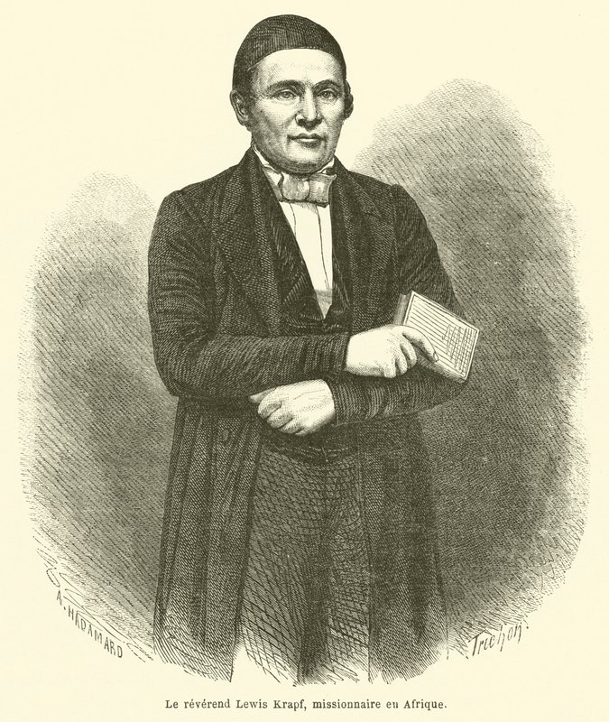 Pastor Lewis Krapf, misjonær i Afrika (gravering) av French School