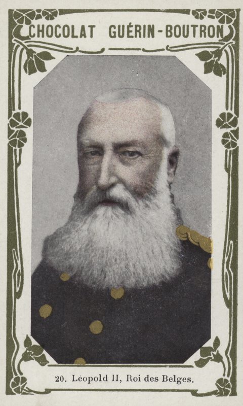Leopold II, kongen av belgierne (farget bilde) av French School