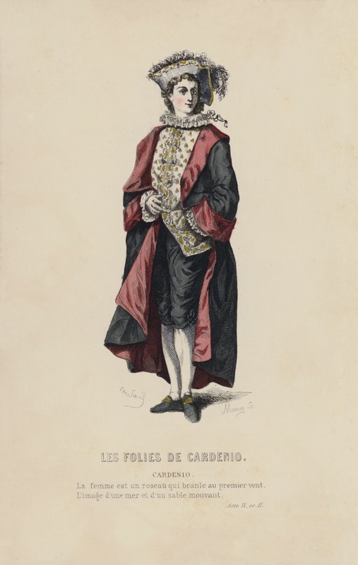 Les Folies De Cardenio, Cardenio (farget gravering) av French School