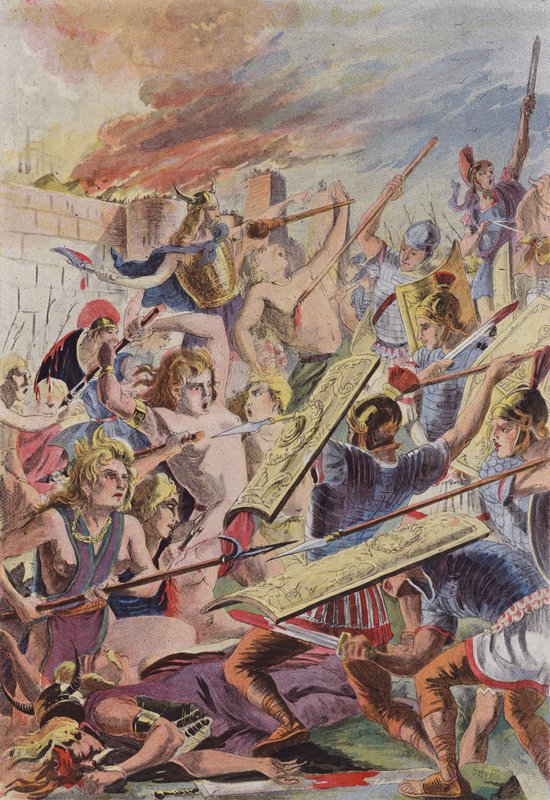 Gauloisene av Vercingetorix av French School