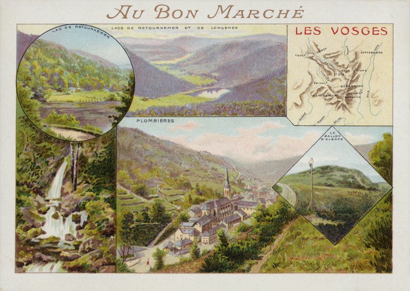 Vogesene, kart av French School