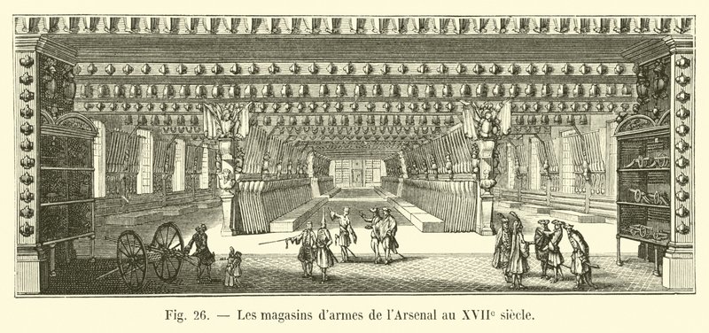 Våpenlagrene til Arsenal på 1600-tallet av French School