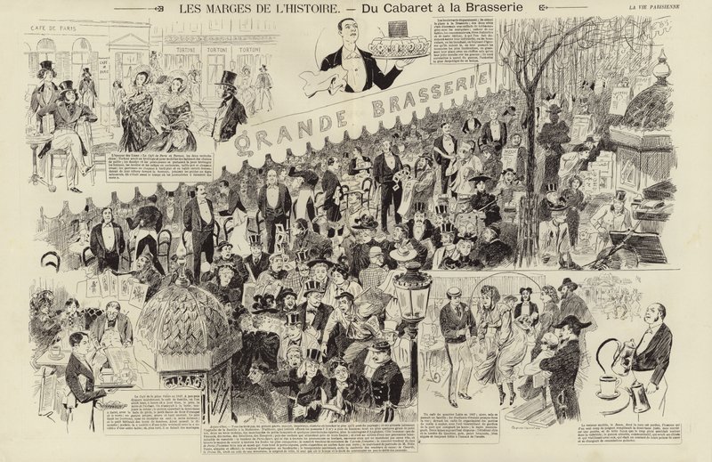 The Margins of History, fra kabaret til brasserie (gravering) av French School