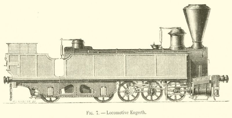Lokomotiv Engerth (gravering) av French School