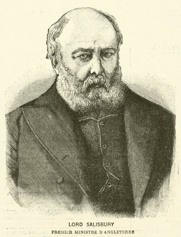 Lord Salisbury , britisk statsminister (gravering) av French School