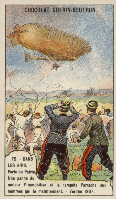 Tap av det franske militære luftskipet Patrie, Verdun av French School