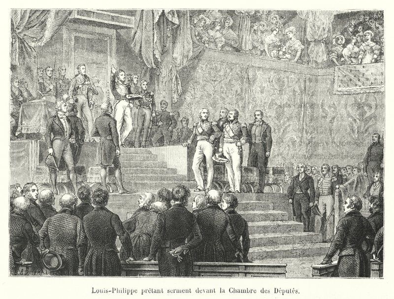 Louis-Philippe avlegger ed for Deputertkammeret av French School