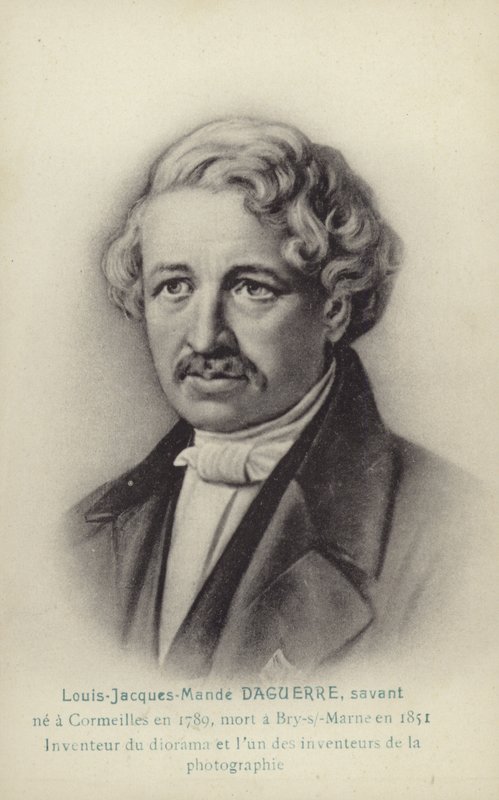 Louis Daguerre (1787–1851), fransk fotografisk pioner (litografi) av French School