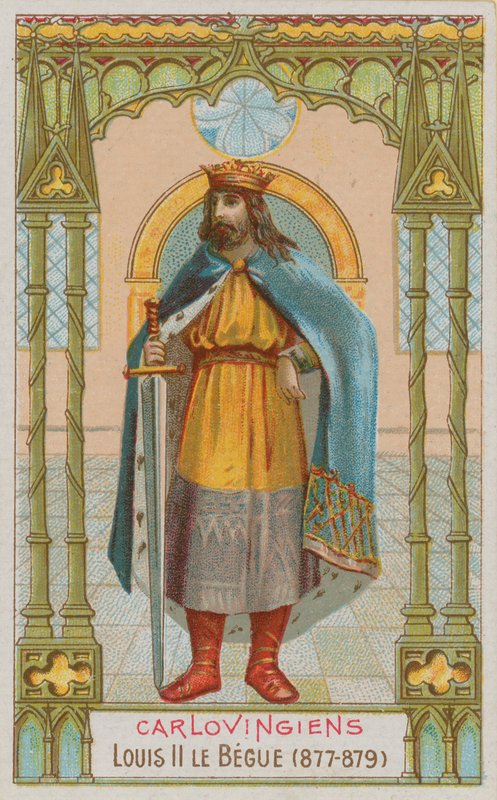 Louis II, karolingisk konge av Frankrike fra 877-879 av French School