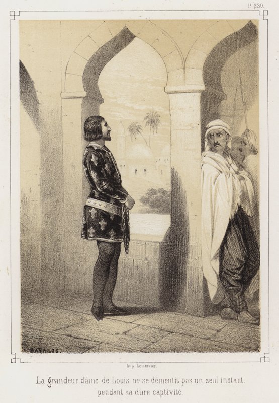 Louis IX av Frankrike i fangenskapet til egypterne av French School